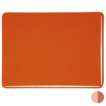 BULLSEYE Transparent Glass Sheet Orange Transparent