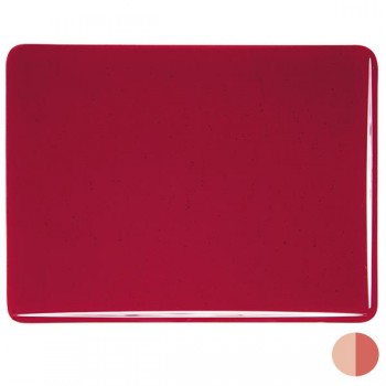BULLSEYE Transparent Glass Sheet Red Transparent