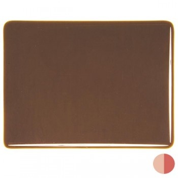 BULLSEYE Transparent Glass Sheet Sienna Transparent