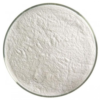 BULLSEYE Opalescent Glass Fine Powder Translucent White (4oz)