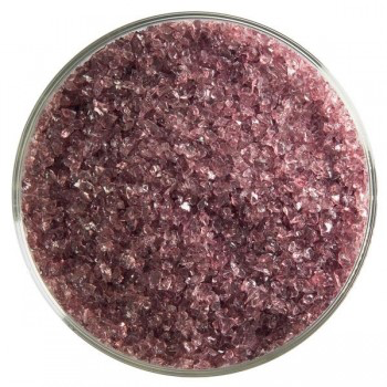 BULLSEYE Transparent Glass Coarse Frit Light Plum Transparent (4oz)