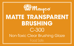 Mayco Low-Fire Crystal Glaze - C-300 Matte Transparent Brushing