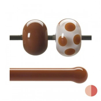 [OGR-010] BULLSEYE Opalescent Glass Rod Cinnabar