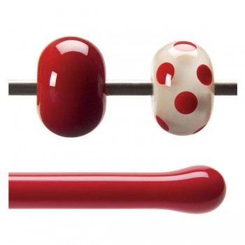 [OGR-001] BULLSEYE Opalescent Glass Rod Red
