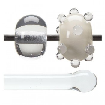 [TGR-009] BULLSEYE Transparent Glass Rod Clear Transparent