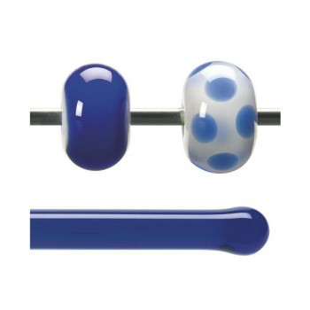 [TGR-006] BULLSEYE Transparent Glass Rod Deep Blue Transparent