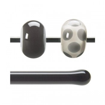 [TGR-008] BULLSEYE Transparent Glass Rod Coal Gray Transparent