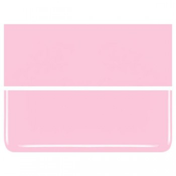 BULLSEYE Opalescent Glass Sheet Petal Pink