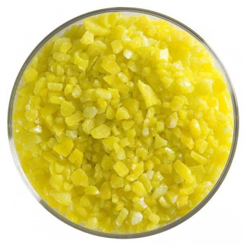 [OGF-003] BULLSEYE Opalescent Glass Coarse Frit Canary Yellow (4oz)
