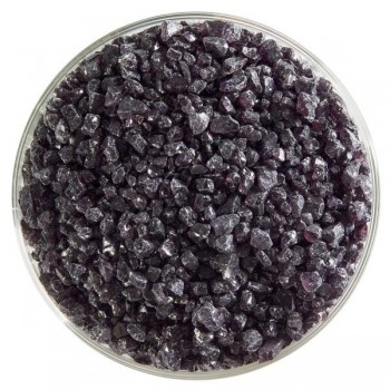 [TGF-008] BULLSEYE Transparent Glass Coarse Frit Coal Gray Transparent (4oz)