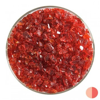 [TGF-001] BULLSEYE 透明玻璃粗熔塊 透明紅色 (4oz)