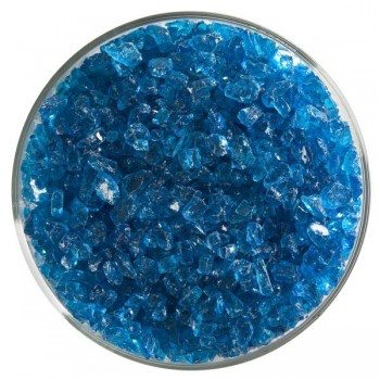 [TGF-012] BULLSEYE Transparent Glass Coarse Frit Turquoise Transparent (4oz)